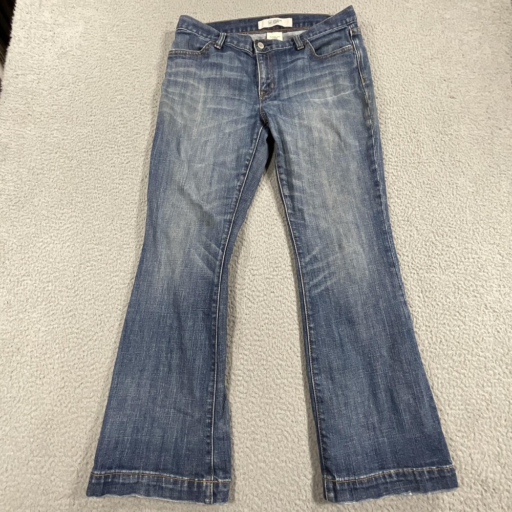 Gap Jeans Womens 10A Blue Long And Lean Flare Stretch 30 Waist 32 Inseam Vintage
